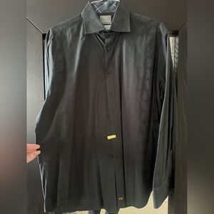 Thomas Dean Black Dress Shirt